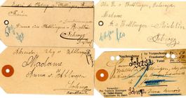 4 Paketkarten - Stehende Helvetia - Helvetia m. Schwert, ZU