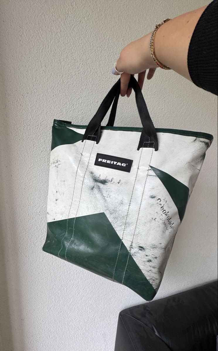 Freitag Borse: Weiss Grüne Freitag Tasche – Usato da Chur venduto da arxi 6