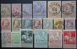 Belgien ex. Kat. 61-88 */gest. 1894/1910 Kat. 92 Euro