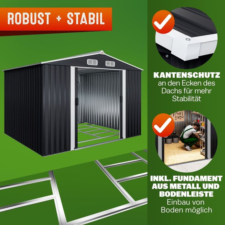 Gartenhaus für Geräte und Werkzeuge 257x205x177.5cm 8