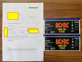 AC/DC Tickets, Zürich 29.06.2024, 2 x Stehplatz Eingang C