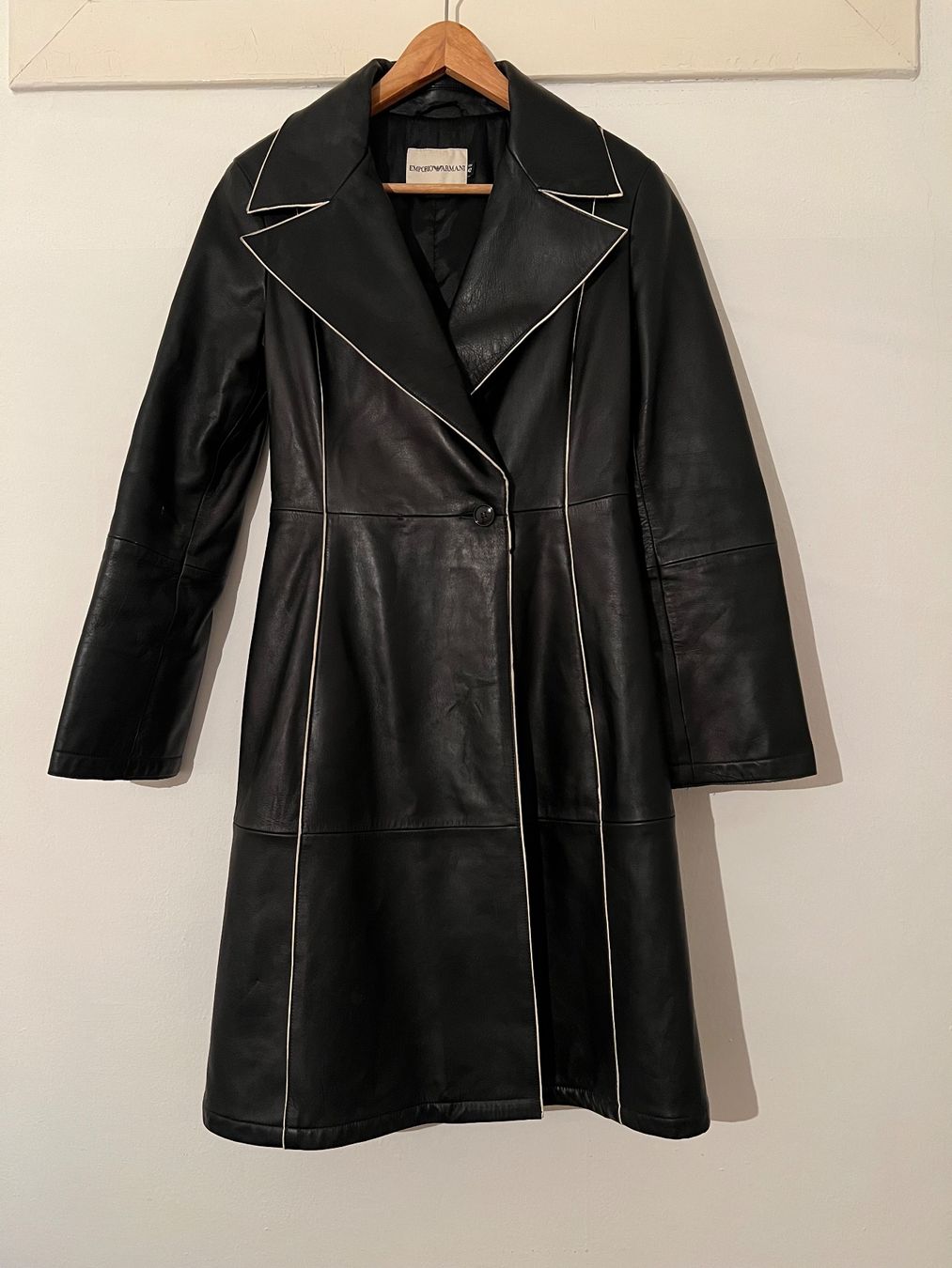 Cappotti: ARMANI Ledermantel, S , Schwarz – Usato da Basel venduto da evaelette 1
