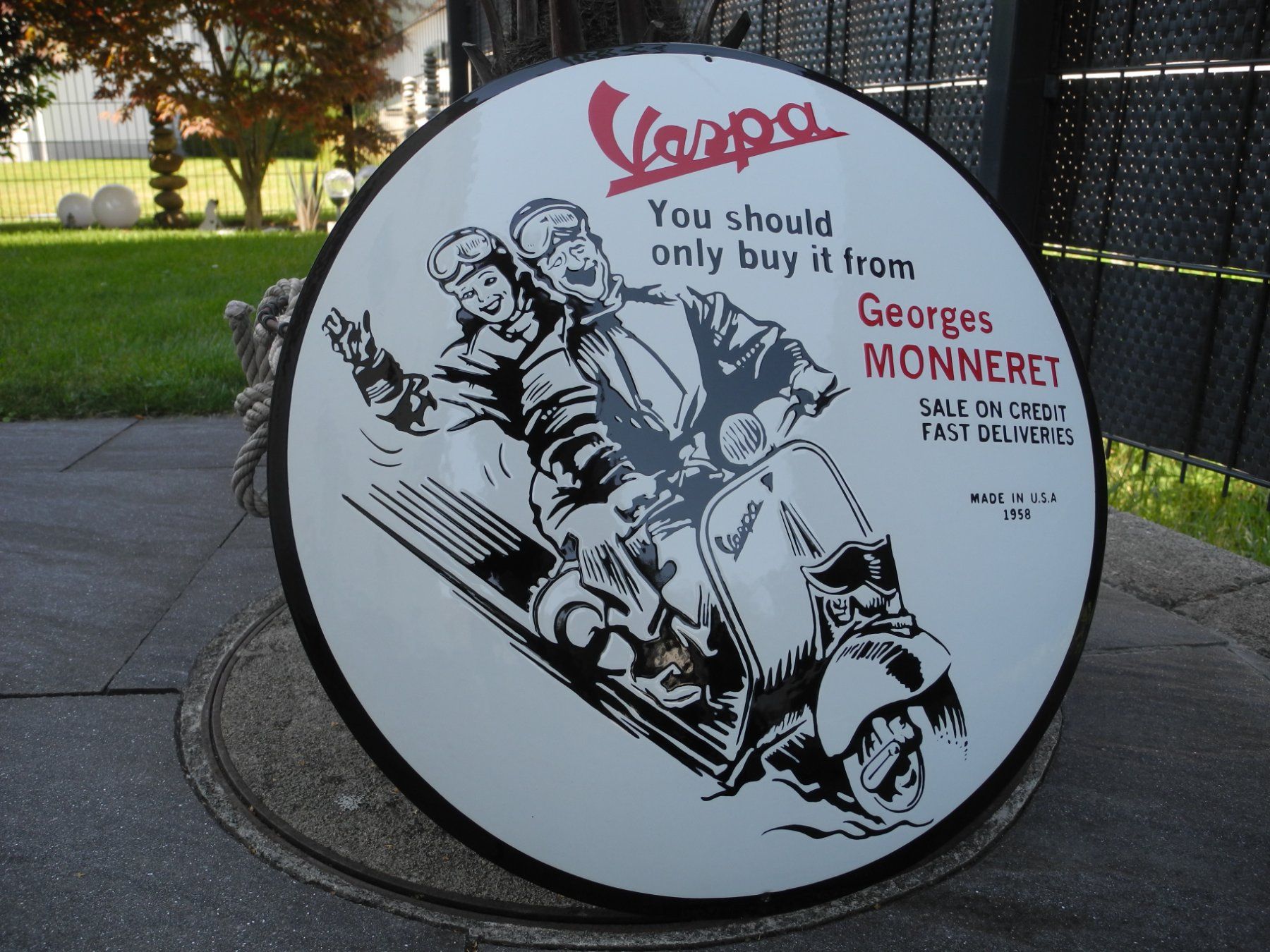 Vespa Ecriteaux: GROSSES VESPA EMAILSCHILD – Neuf (Voir description) à Reinach AG par Huckleberrysix 2