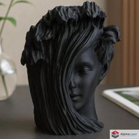 Wave Head Sculpture – Surreal Conceptual Bust - 3D Printed