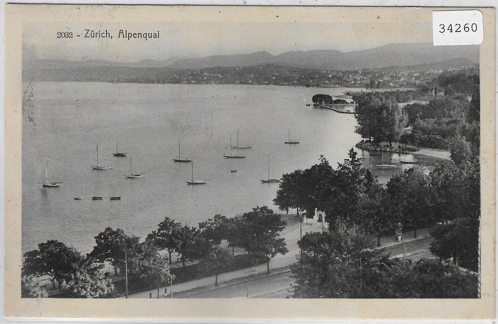 Cartes postales: Zürich - Alpenquai – D'occasion à Ettingen par Kartenplanet
