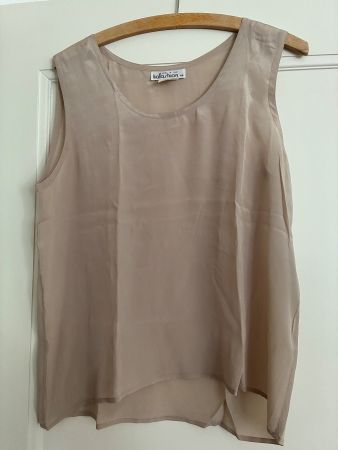 Canotta misto seta beige taglia M donna