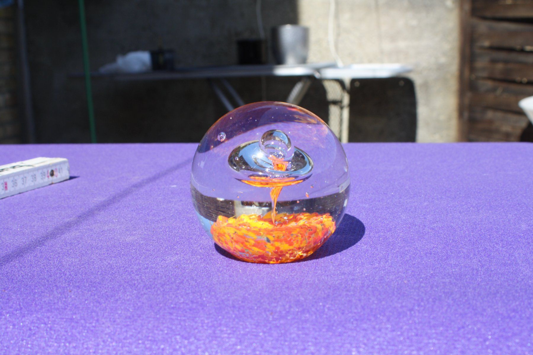 Verres: GLASKUGEL PAPERWEIGHT BRIEF - BESCHWERER – D'occasion à Wauwil par Pneuedy 2