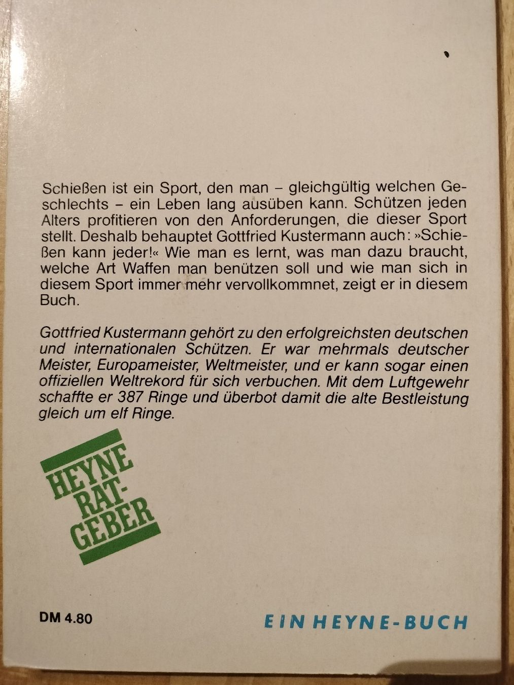 Bücher: Sportschiessen Büchlein von 1978 – Gebraucht aus Schwanden Sigrisw von cadieux71 1
