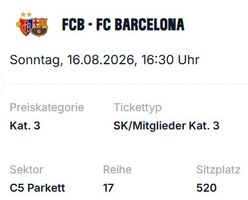 FC Basel - FC Barcelona Ticket Sektor C