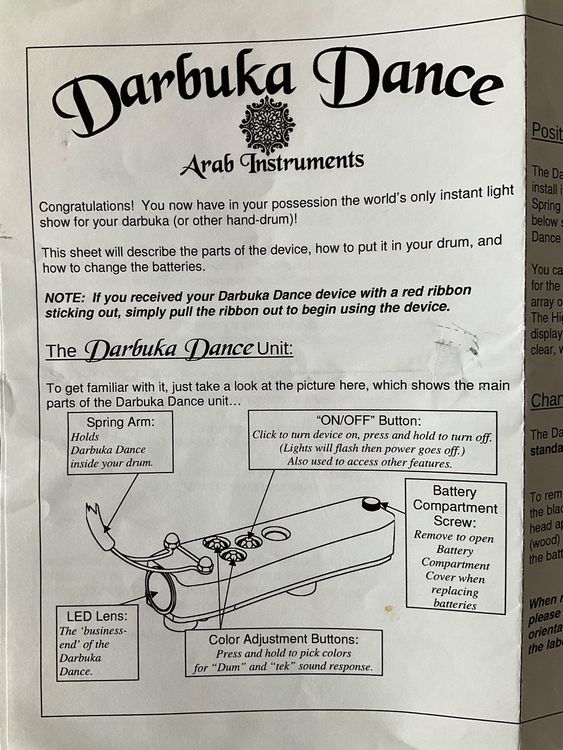 Darbuka Dance light device, für Ihre Darbouka? Kaufen auf Ricardo