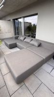 Outdoor Lounge Modulsofa grau guter Zustand