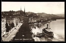 AK Luzern, Blick vom Schwanen aus