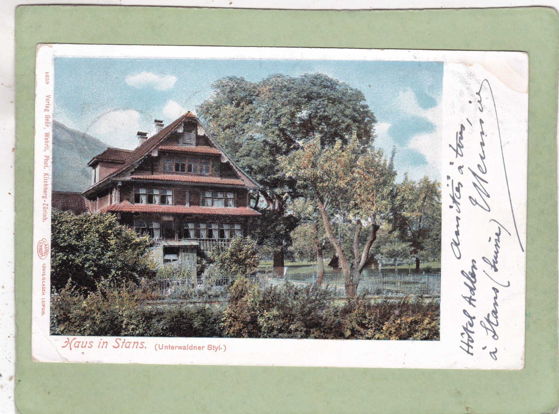 Cartoline postali: Haus in Stans 1903 – Difettoso da Herisau venduto da Lisegrat2008