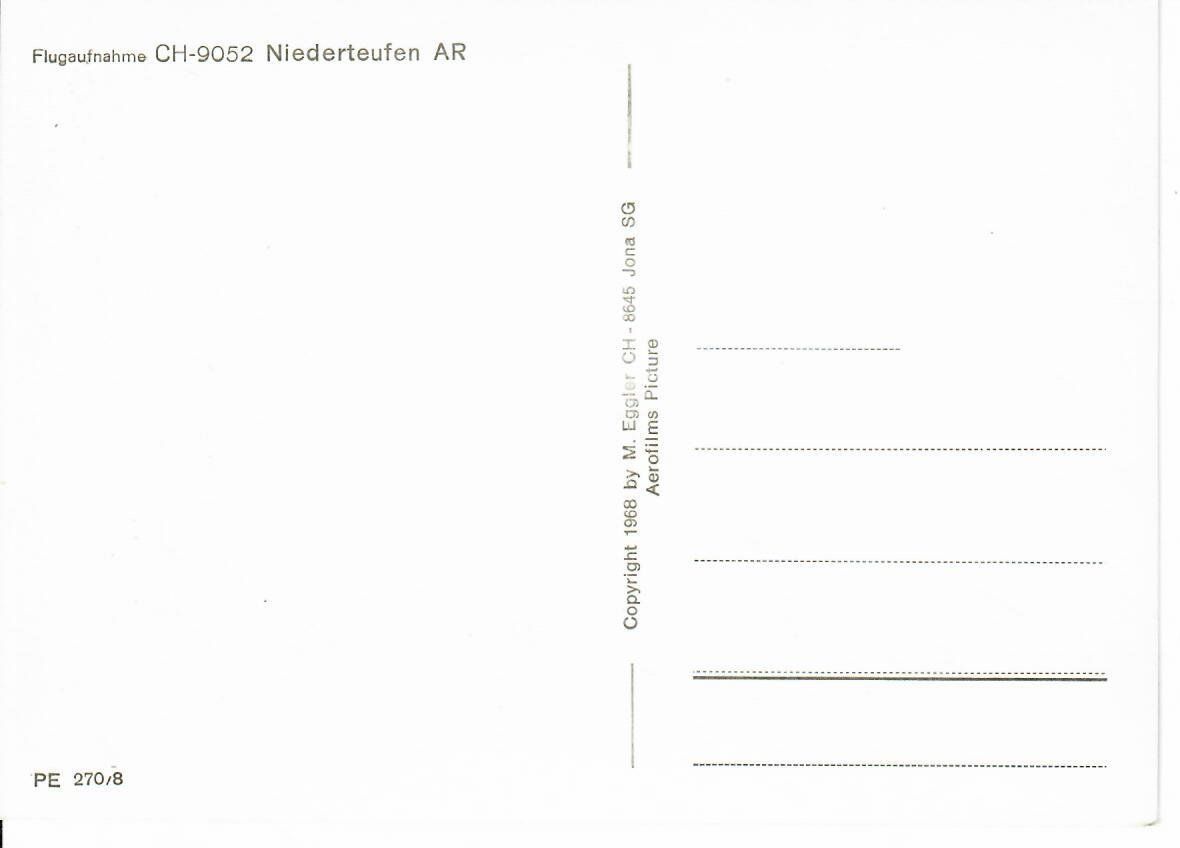 Ansichtskarten: Flugaufnahme Niederteufen – Gebraucht aus Hochdorf von Ziegel-16 1