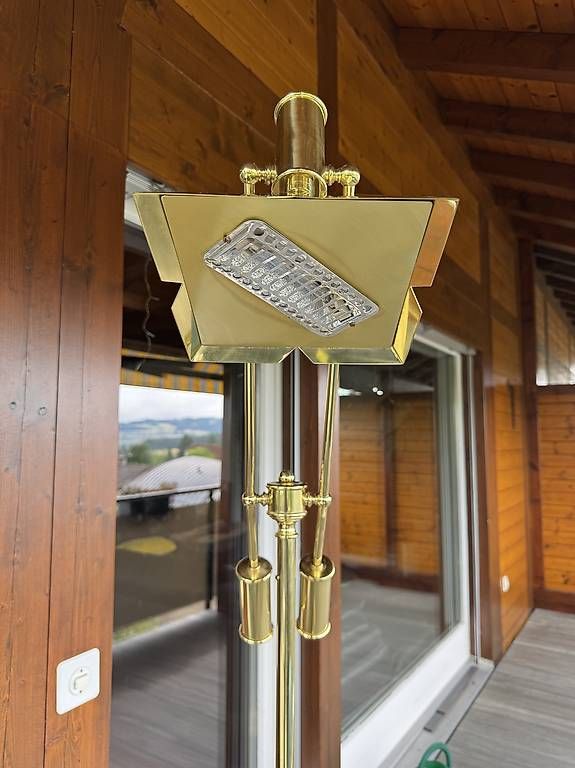 Lampes: Massive Messing-Stehlampe, Vintage, elegant & stabil – D'occasion à Sarmenstorf par Dennis_Bachmann 1