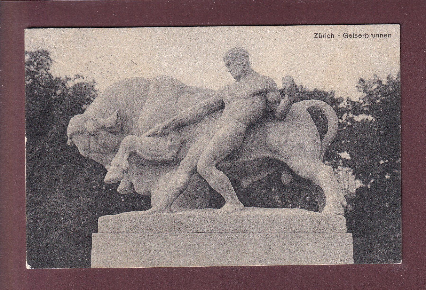 Ansichtskarten: ZÜRICH - Geiserbrunnen - 1911 – Gebraucht aus Pully von nicecards
