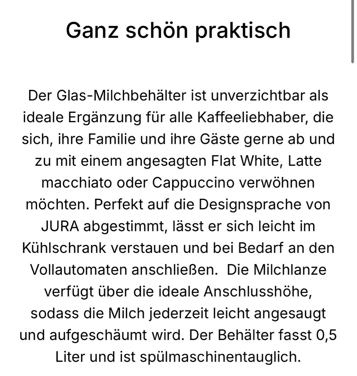 Jura Kaffeemaschinen & Espressomaschinen: Jura Glas Milchbehälter – Gebraucht aus Wädenswil von dorodi 2