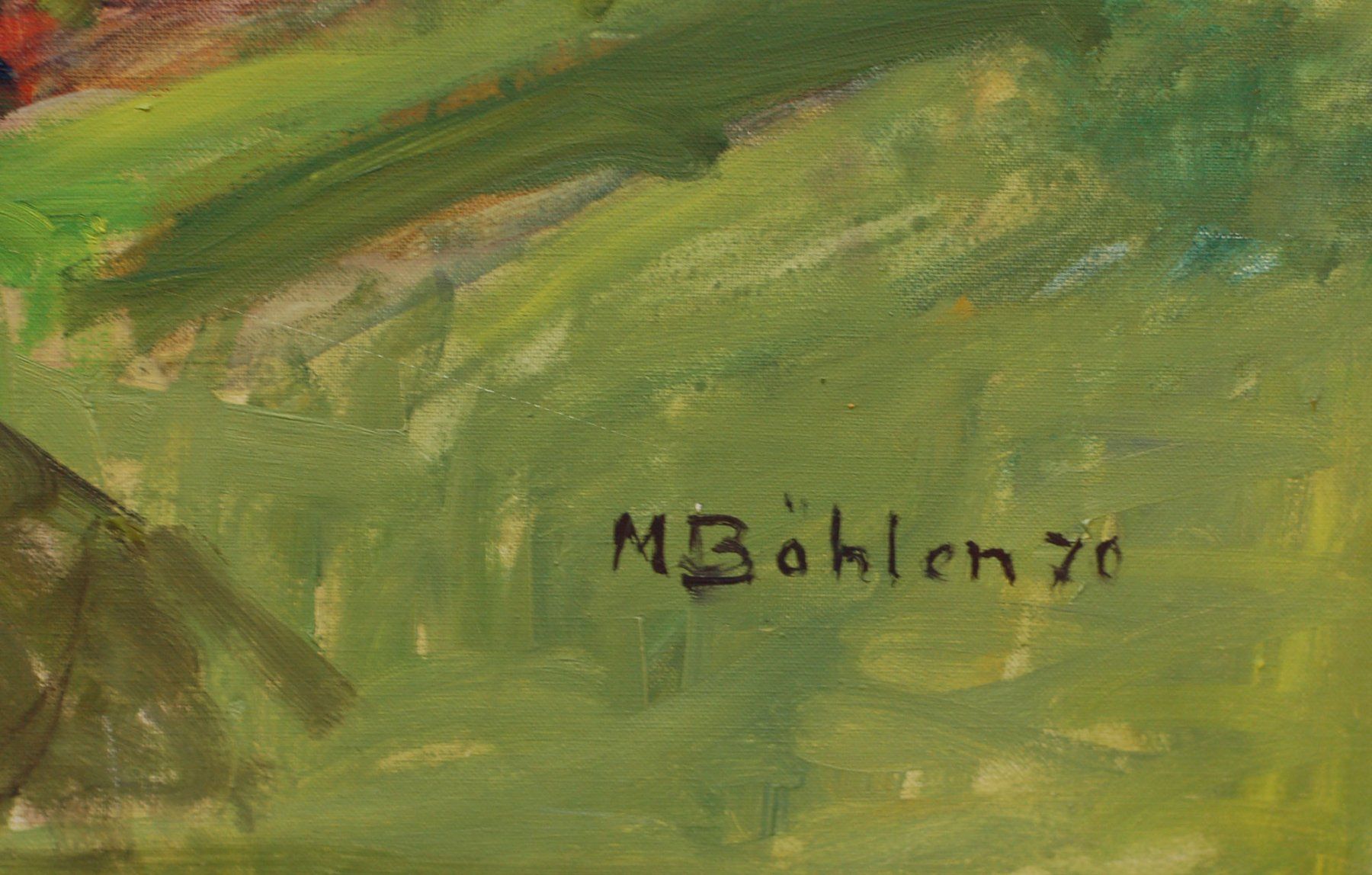 Gemälde: Rauchfahne in Abendsonne, 1970  Max Böhlen – Gebraucht aus Baar von Roze1 2