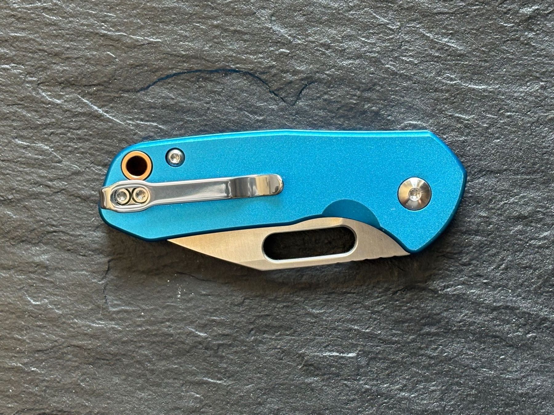 Coltelli tascabile: CJRB Mini Pyrite AR-RPM9 Alu Blue Button Lock – Nuovo e nell'imballaggio originale da Männedorf venduto da Rarin67 5