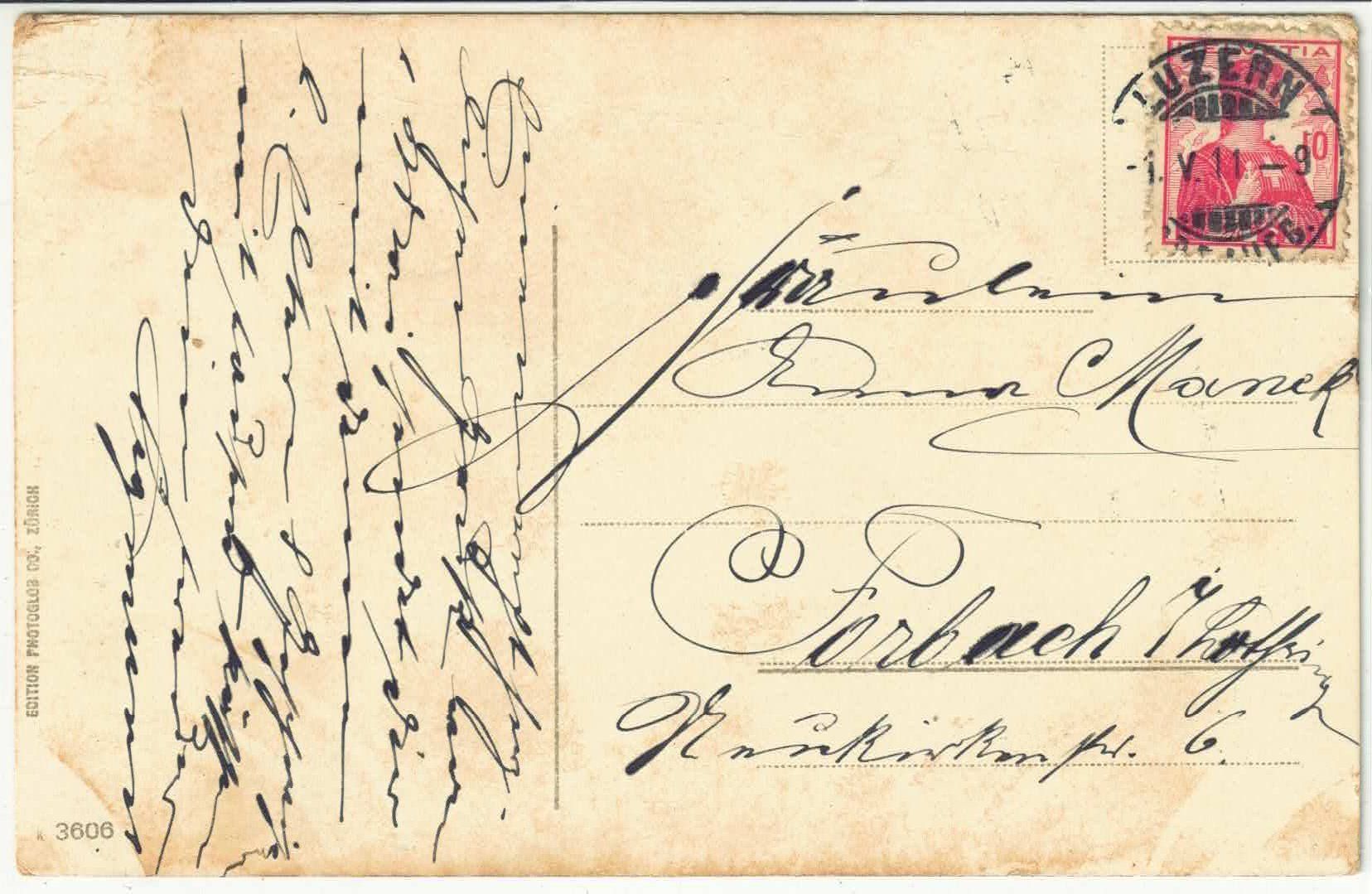 Cartoline postali: Rigi-Panorama mit Vierwaldstättersee - Litho – Usato da Ettingen venduto da Kartenplanet 1