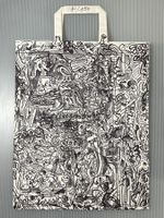 Original Bernhard Luginbühl Migros Tragtasche Kunst signatur
