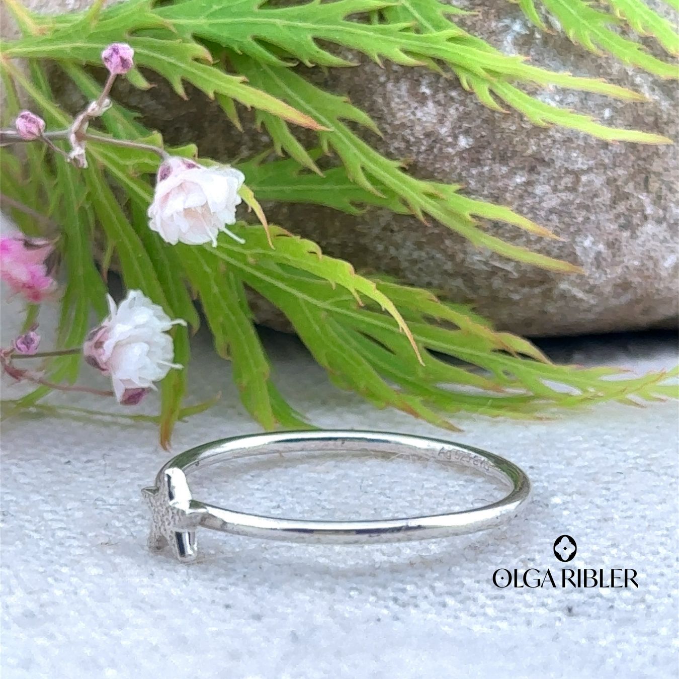 Olga Ribler Anelli: Stern Silber Ring 925 fein Grösse 58 – Nuovo (secondo la descrizione) da Luzern venduto da Schmuckoutlet 2