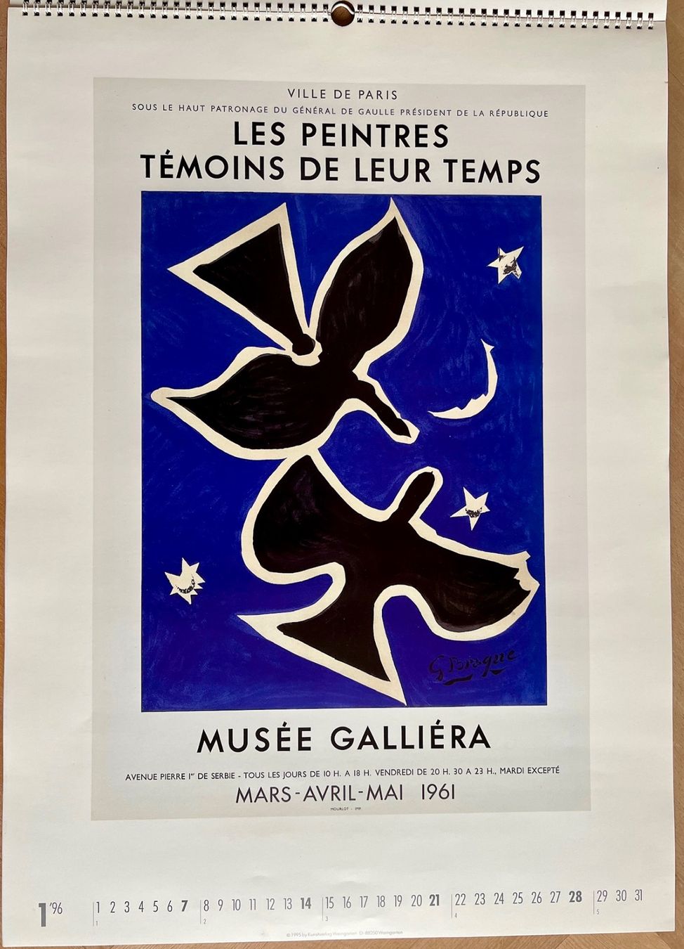 Calendari: Kunstkalender "Künstlerplakate" Weingarten 1996 – Usato da Malans GR venduto da Aadalina 1