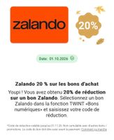 Zalando TWINT Gutschein -20% Rabatt | Bis 31.10.2026