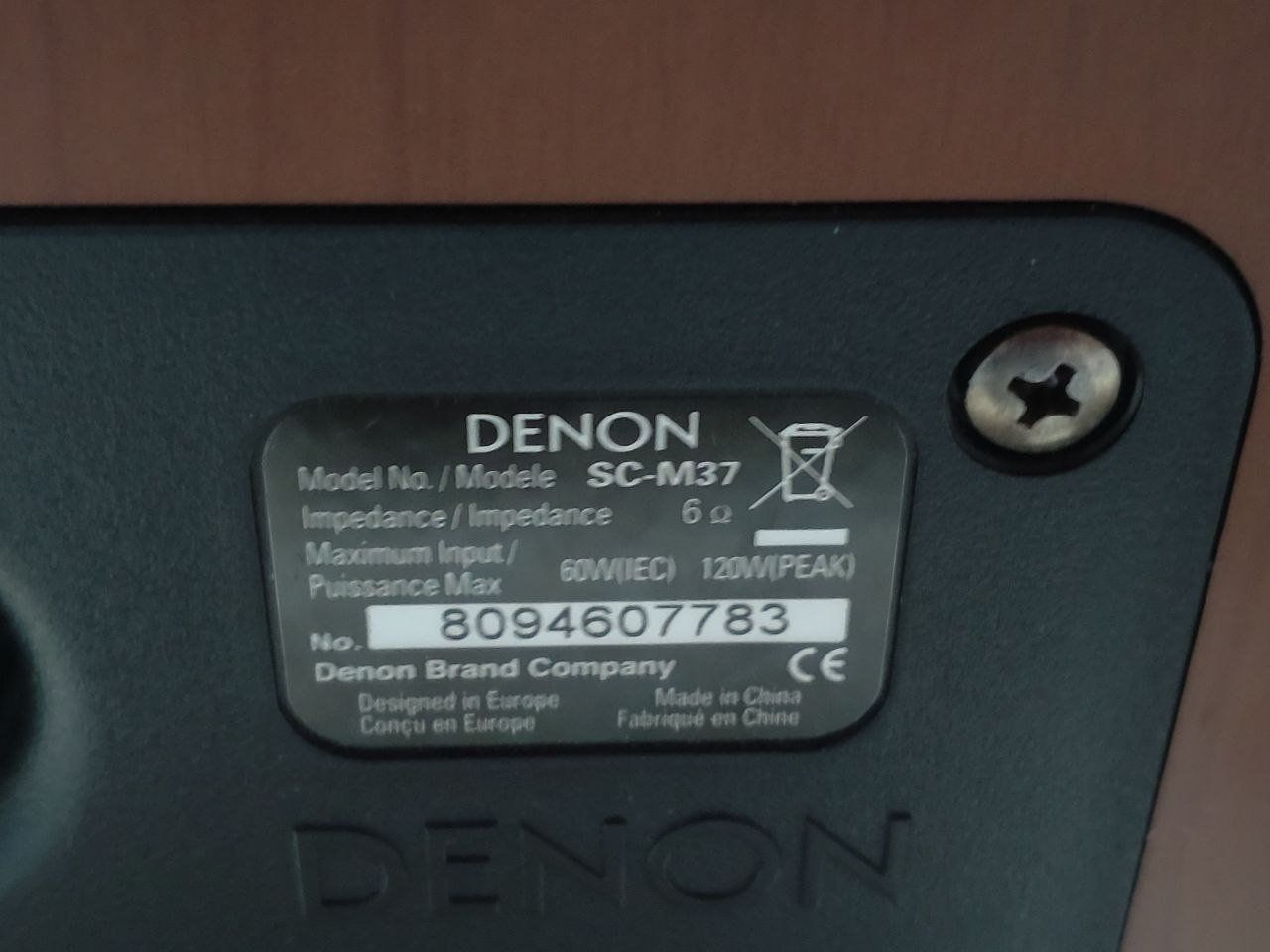 Denon Casse acustiche: Lautsprecher Denon SC-M37 nussbaum – Usato da Zürich venduto da lup_rbp6 2