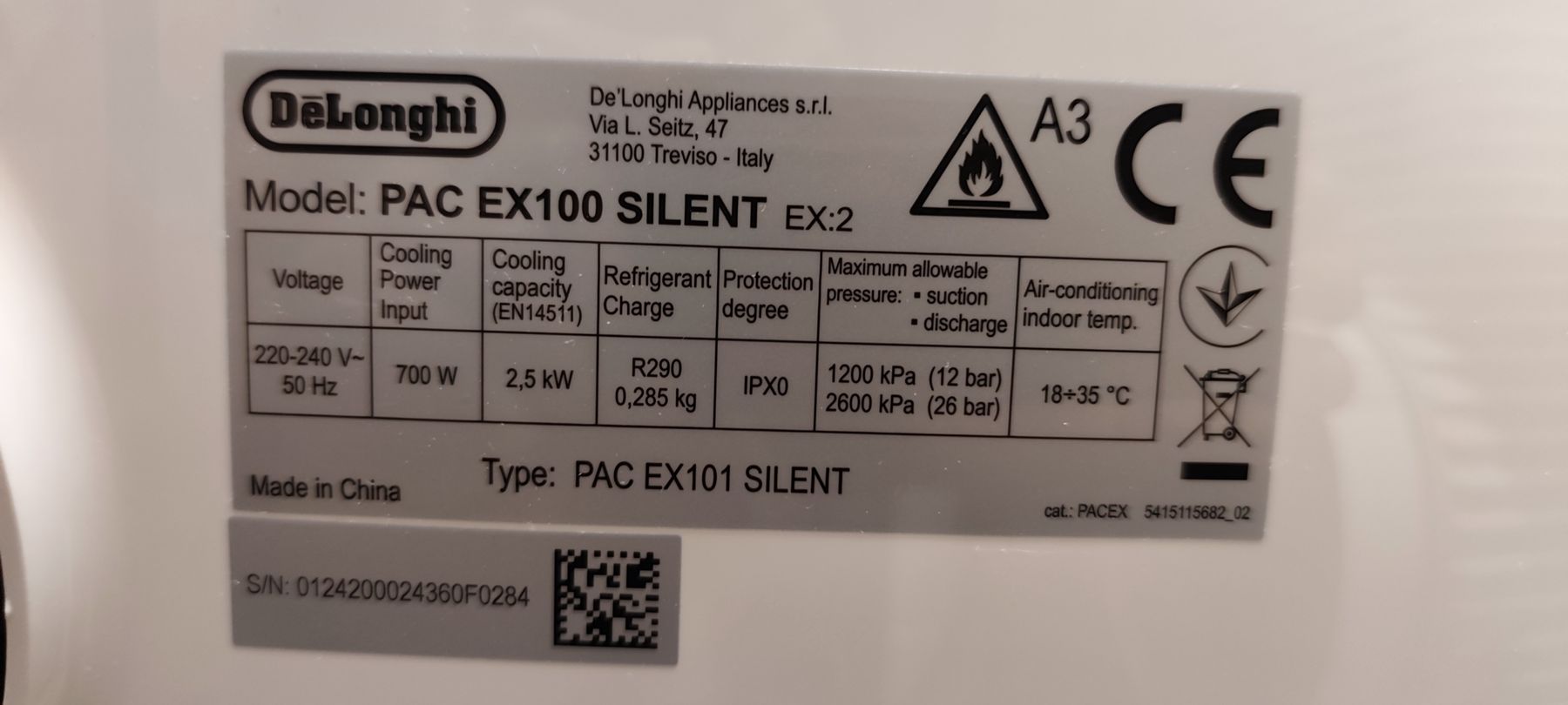 De'Longhi Climatiseurs: DeLonghi Pinguino PAC EX100 SILENT  – D'occasion à Zollikofen par okjass 3