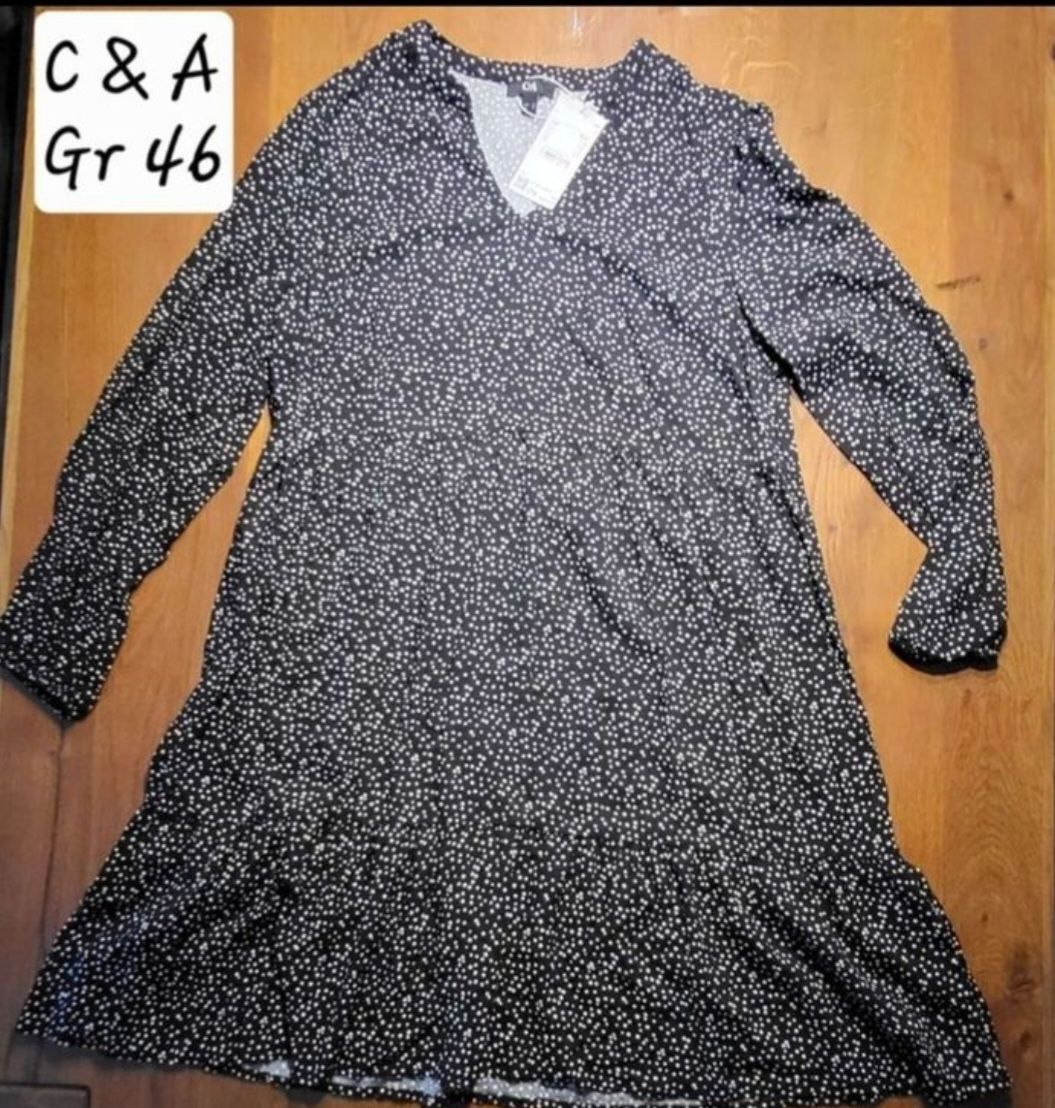 C&A Vestiti: C&A Kleid Punkte Schwarz Weiss Grösse 46 – Nuovo (secondo la descrizione) da Dietikon venduto da mau_z927