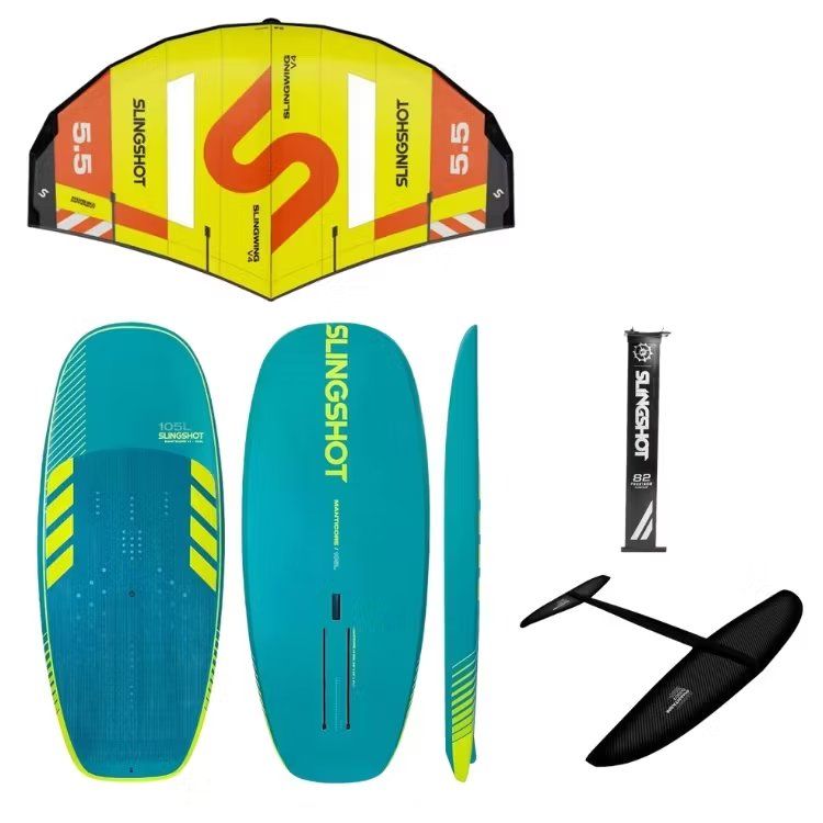 Slingshot Surf: Wing Foil Set Slingshot mit 6.5m Wing Board 105 oder 120lt – Nuovo e nell'imballaggio originale da Ebikon venduto da Surfside-GmbH