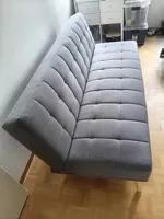 Modernes Klappsofa/Schlafsofa Grau mit Holzfüssen