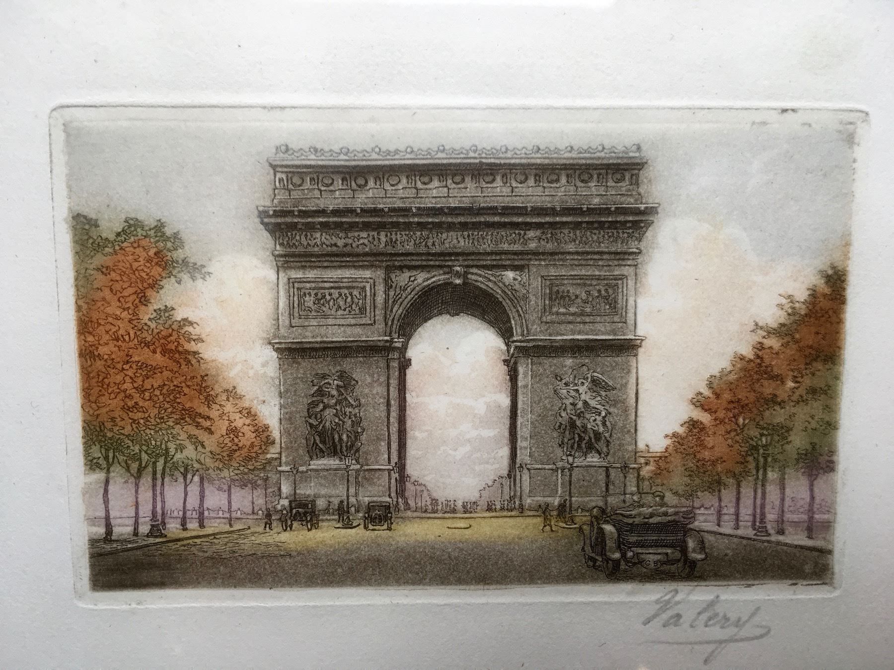 Foto & Immagini: PARIS  L' Arc de Triomphe, antiker Stich – Usato da Basel venduto da magot58