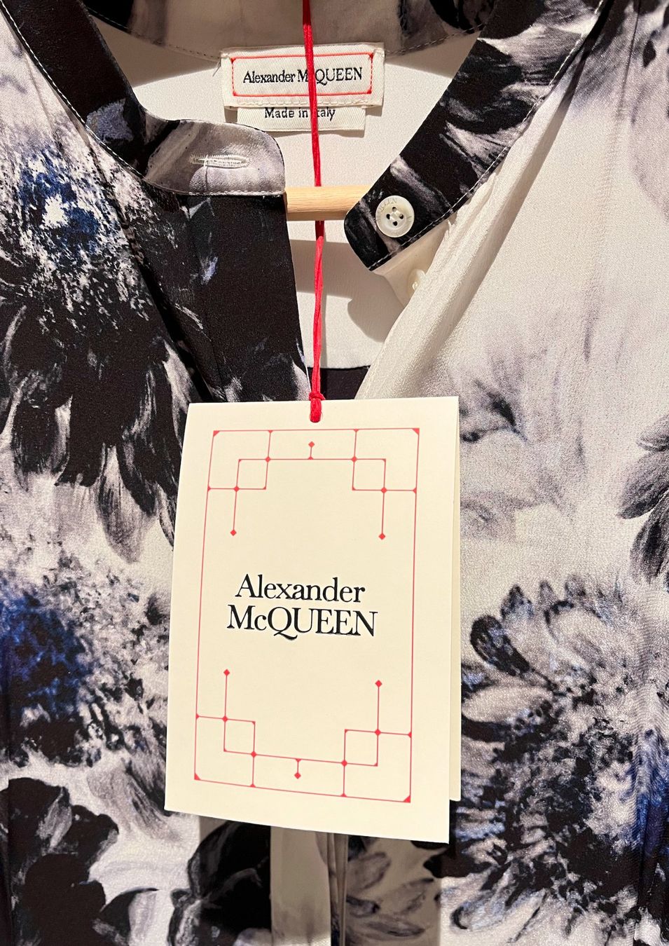 Alexander Mcqueen Vestiti: Alexander McQueen Seide Maxikleid Chiaroscuro IT46/DE40 NEU – Nuovo (secondo la descrizione) da Arch venduto da timerock 6