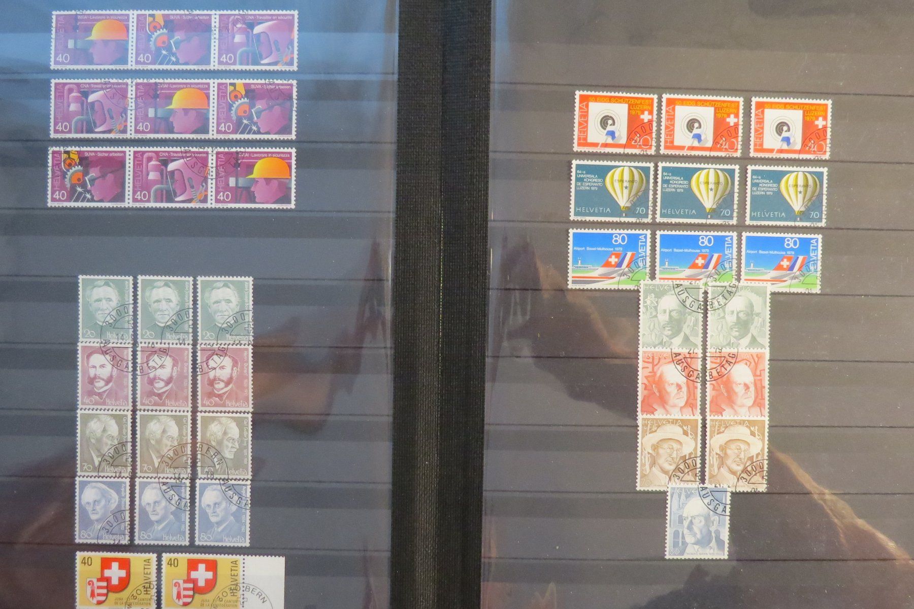 Tutti i francobolli: 18-seitige Doubletten- Sammlung Frei-/Werbemarken 1969-83 – Usato da Brunnen venduto da Kumari 6
