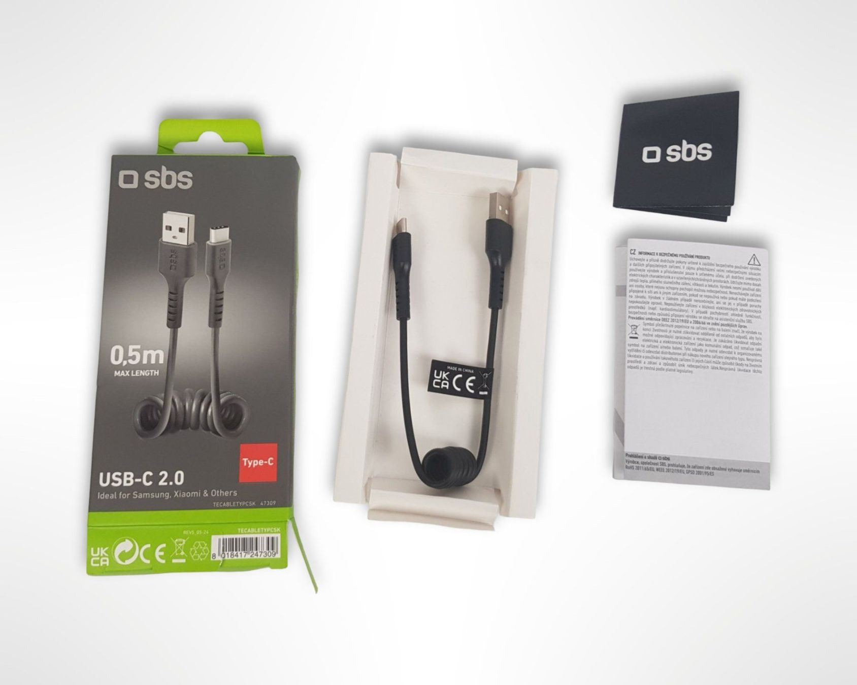 Câbles: SBS Spiralkabel USB-C 2.0 0.5m – Neuf (Voir description) à Suhr par Restwert_Suhr