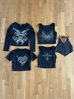 Schwarze Sommer Tops mit Strass, Grösse S, Top Zustand!