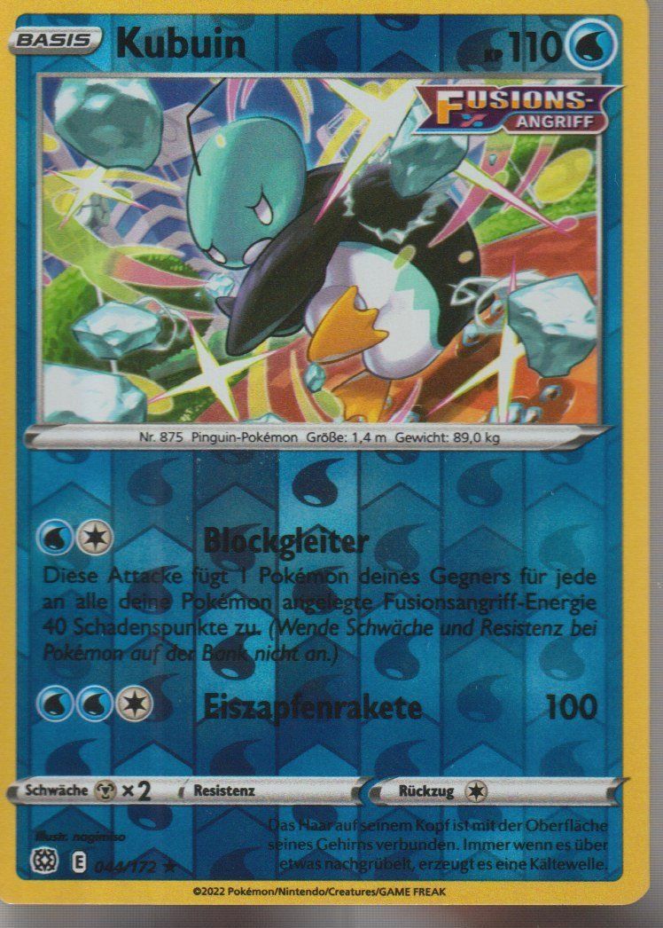 Pokémon Carte collezionabili: TCG POKEMON Strahlende Sterne DE BRS 044 Kubuin REVERSE – Nuovo (secondo la descrizione) da Vezia venduto da Aquarius_Age