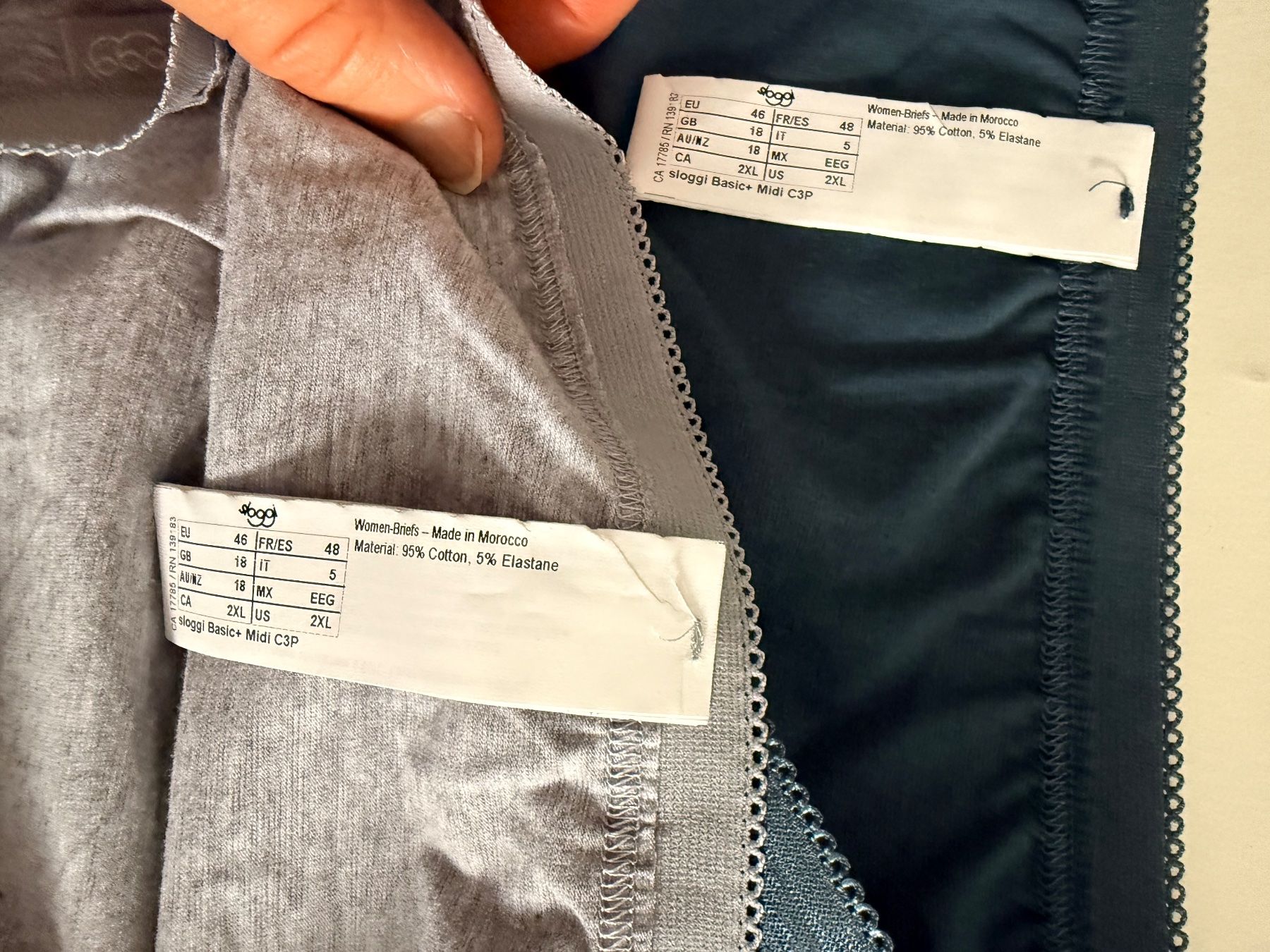 Sloggi Altra biancheria intima: SLOGGI, Midi Slip BASIC, Grösse 46, 2 Stück in Grau + Grün – Nuovo e nell'imballaggio originale da Rudolfstetten venduto da gst_g7xl 1