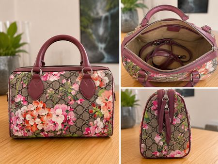 Gucci GG Blooms Boston – Toile GG Supreme & cuir bordeaux