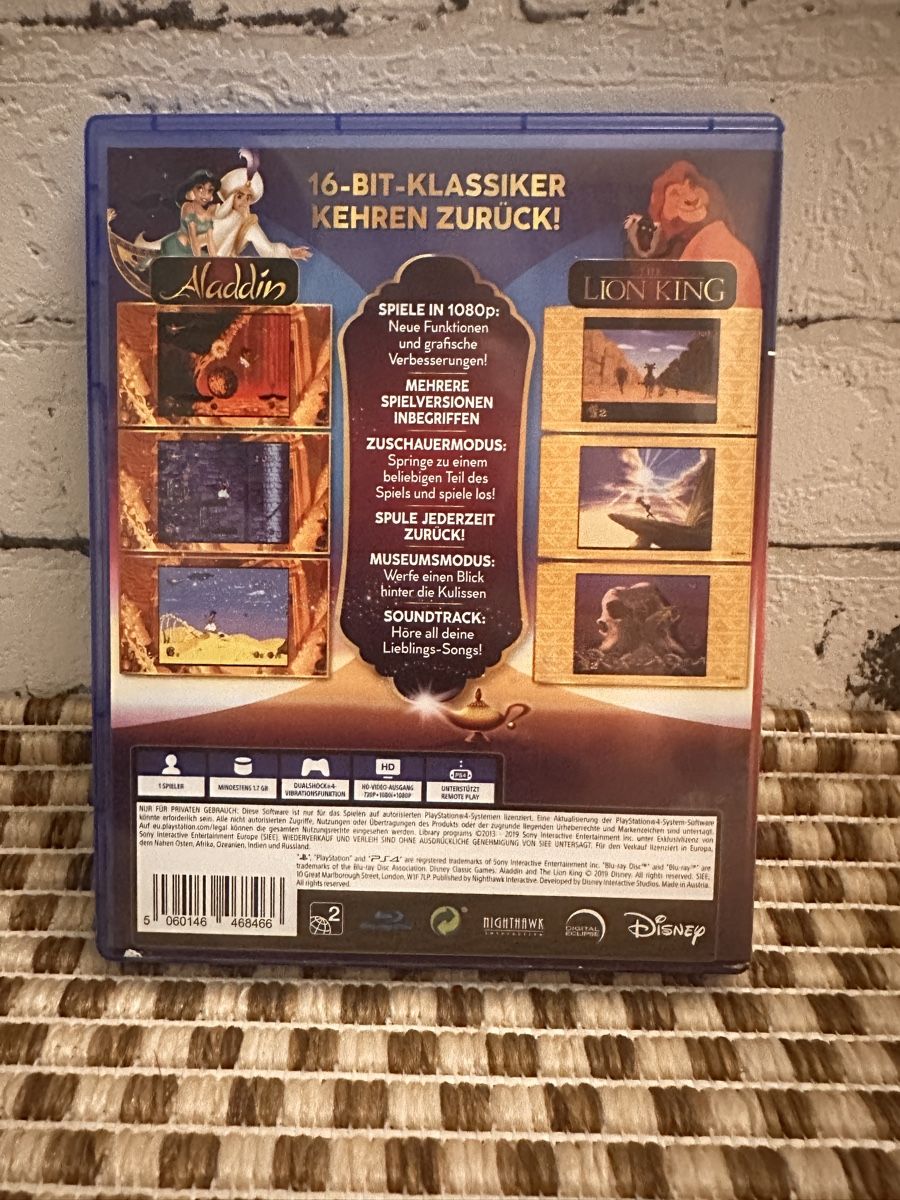 Sony Giochi: Disney Aladdin & Lion King Classics PS4 Spiel – Usato da Hägendorf venduto da tyl_kzs2 1