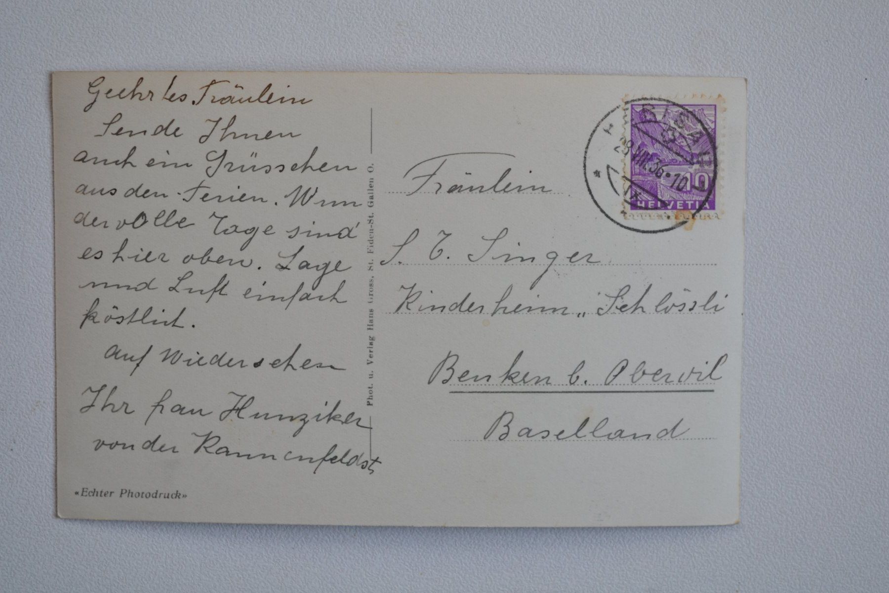 Cartoline postali: AK St. Gallen Sitterbrücken SG – Usato da Beinwil am See venduto da kajak55 1