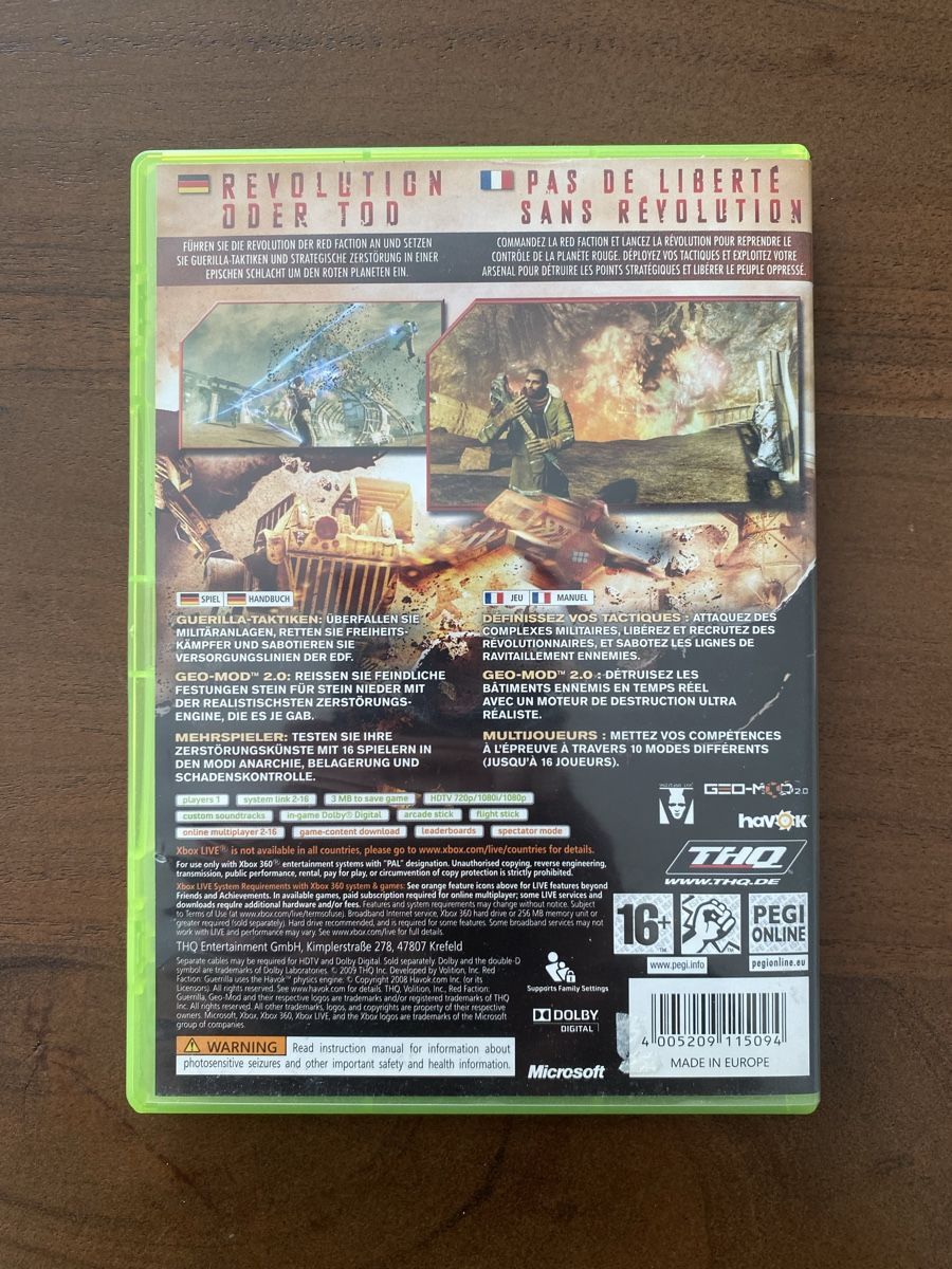 Microsoft Giochi: Red Faction Guerrilla für Xbox 360 – Usato da Thunstetten venduto da Virus_33 2
