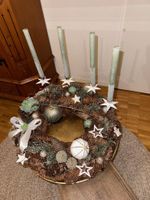 XXL Adventskranz in Altgrün " Handmade" 60cm