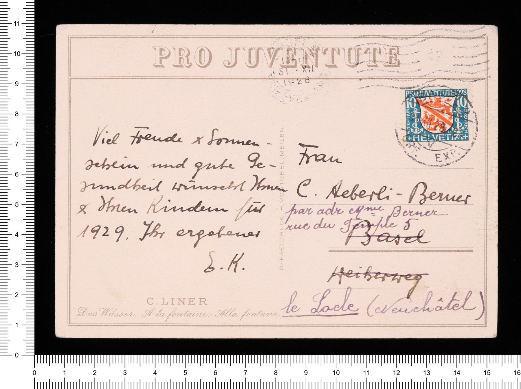 Cartoline postali: Pro Juventute / Das Wasser – Usato da Riehen venduto da Tignanello1 1