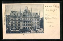 München, Rathaus, Stempel und Marke Pri