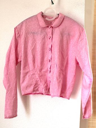 Vintage-Bluse in zartem Rosarot , verm. M , 80er/90er Jahren