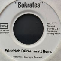 Vinyl-Single Friedrich Dürrenmatt - Sokrates