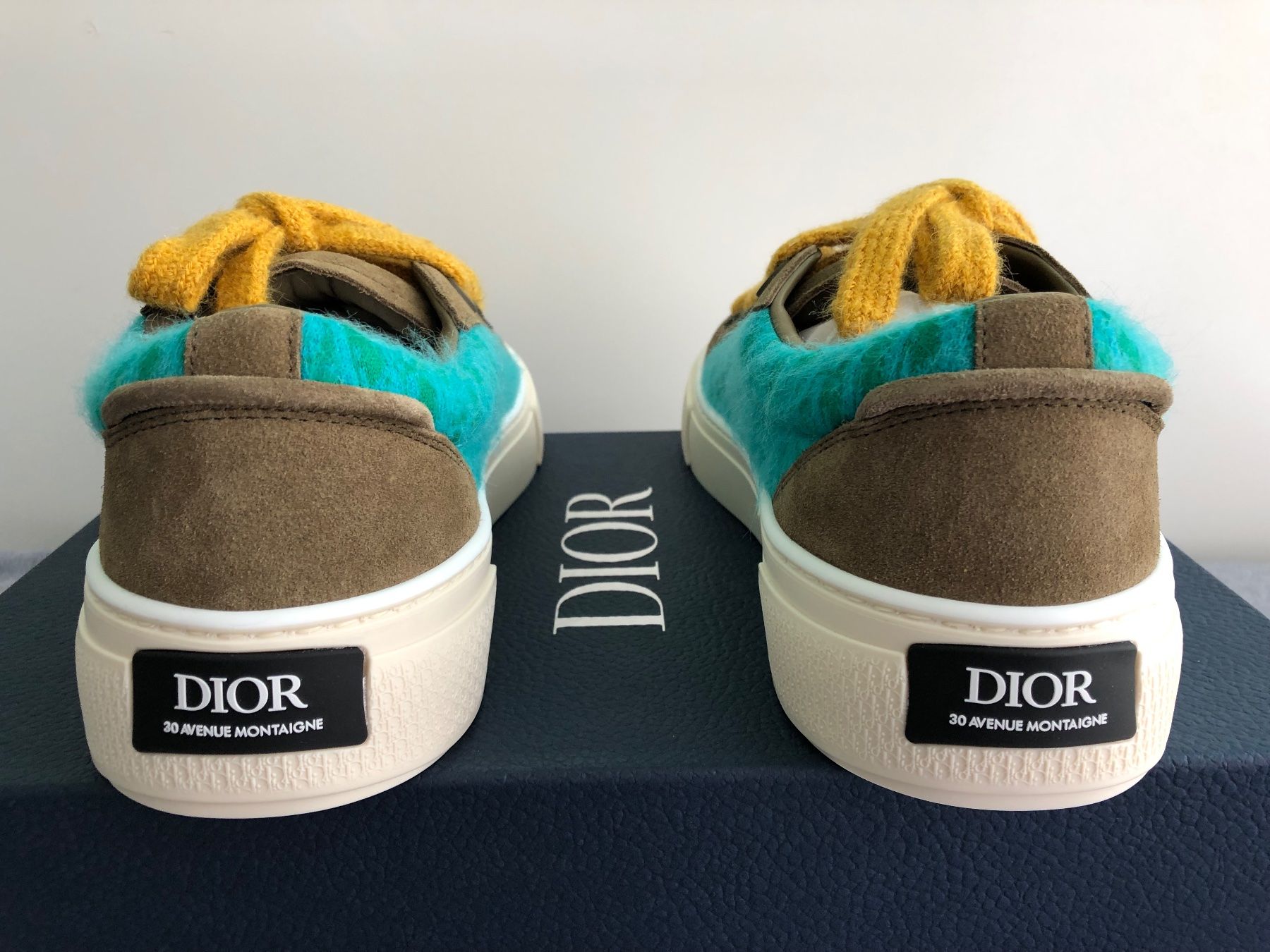 Dior Herrenschuhe: Dior B33 Tennis DO Mohair 650 Green/Light EU45 – Neu und originalverpackt aus Baar von tortuga72 1